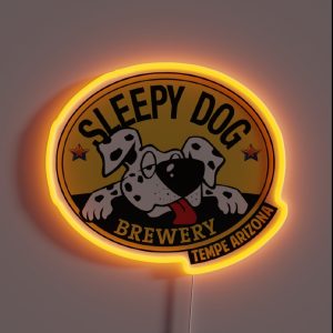 Dog Brewery Logo RGB Neon Sign