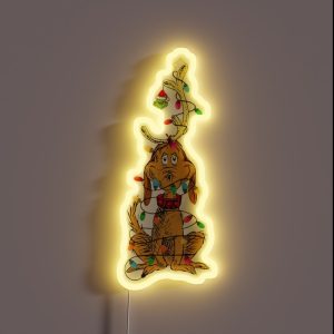 Dog Christmas Light RGB Neon Sign
