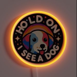 Dog Distraction RGB Neon Sign