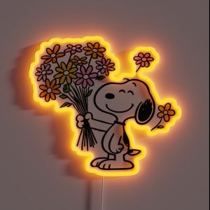 Dog With Flowers RGB Neon Sign Dog With Flowers RGB Neon Sign