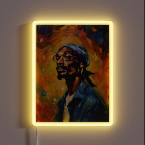 Dogg In Van Gogh Style RGB Neon Sign