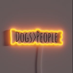 Dogs People RGB Neon Sign