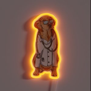 Dogtor Pets Veterinarian Doctor Animal Lovers RGB Neon Sign