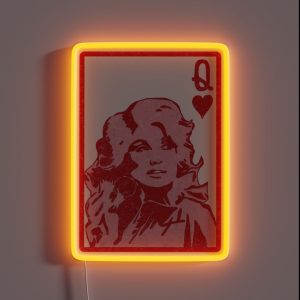 Dolly Queen Of Hearts Card Valentine S Day Valentine RGB Neon Sign