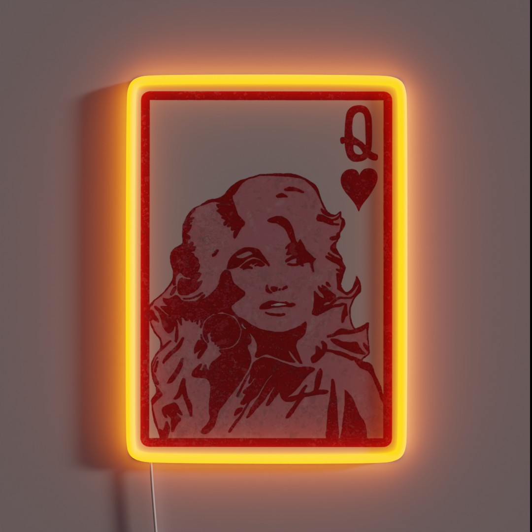 Dolly Queen Of Hearts Card Valentine S Day RGB Neon Sign Dolly Queen Of Hearts Card Valentine S Day RGB Neon Sign