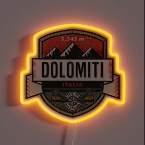 Dolomites Dolomiti Italy RGB Neon Sign