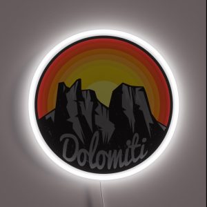 Dolomites Mountains Dolomiti RGB Neon Sign