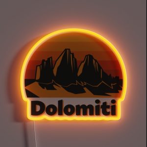 Dolomites Mountains Dolomiti RGB Neon Sign