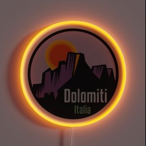 Dolomites Mountains Dolomiti RGB Neon Sign