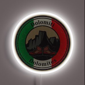 Dolomites Mountains Dolomiti RGB Neon Sign