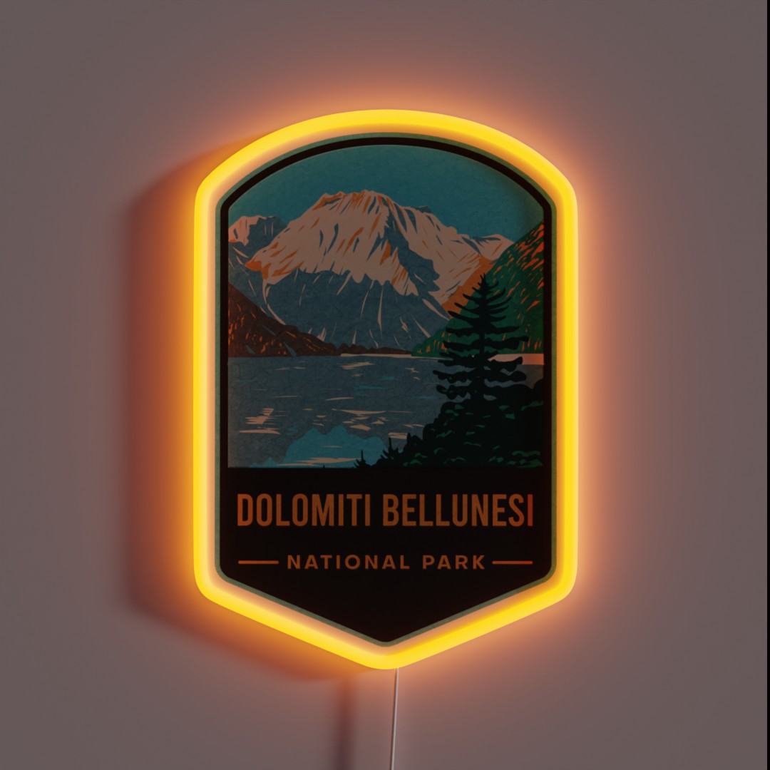 Dolomiti Bellunesi National Park RGB Neon Sign Dolomiti Bellunesi National Park RGB Neon Sign