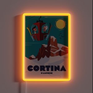 Dolomiti Cortina D Ampezzo RGB Neon Sign