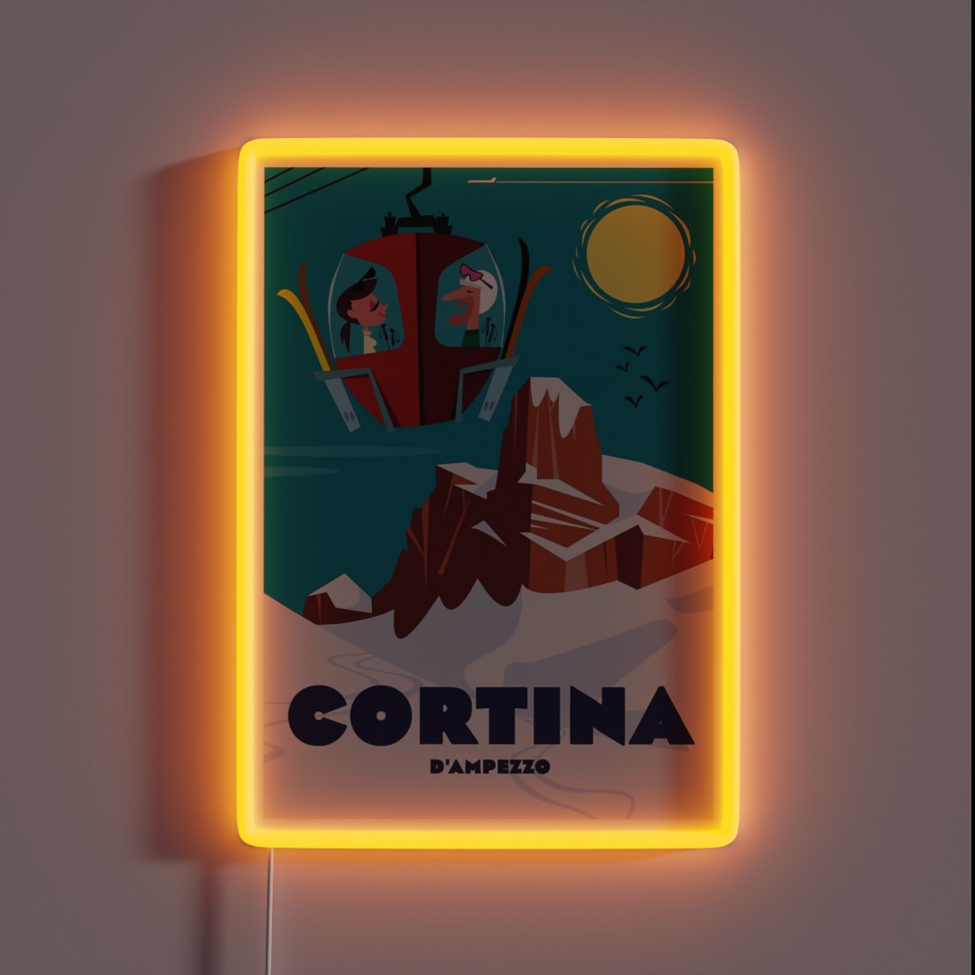 Dolomiti Cortina D Ampezzo RGB Neon Sign Dolomiti Cortina D Ampezzo RGB Neon Sign