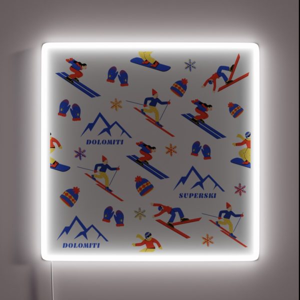 Dolomiti Superski Italy Ski Snowboard RGB Neon Sign