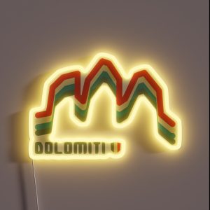 Dolomiti Tre Cime Di Lavaredo Dolomites South Tyrol Italy RGB Neon Sign