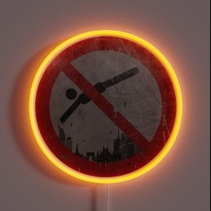 Don T Dive Into The City Prohibition Sign RGB Neon Sign