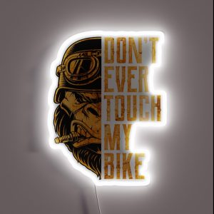 Don T Ever Touch My Bike Funny Biker Gorilla RGB Neon Sign Don T Ever Touch My Bike Funny Biker Gorilla RGB Neon Sign