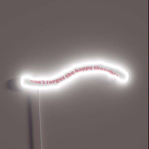 Don T Forget The Happy Thoughts RGB Neon Sign
