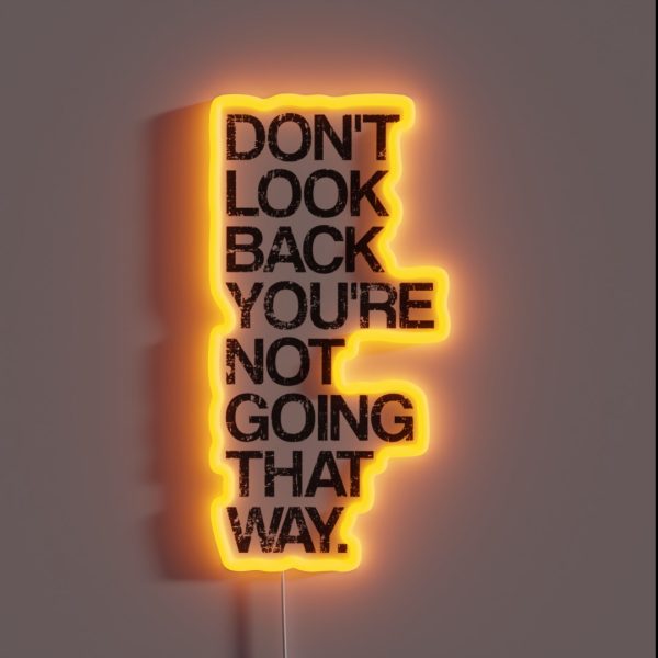 Don T Look Back You Re Not Going That Way RGB Neon Sign