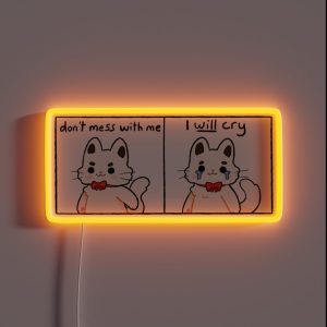 Don T Mess With Me I Will Cry RGB Neon Sign Don T Mess With Me I Will Cry RGB Neon Sign