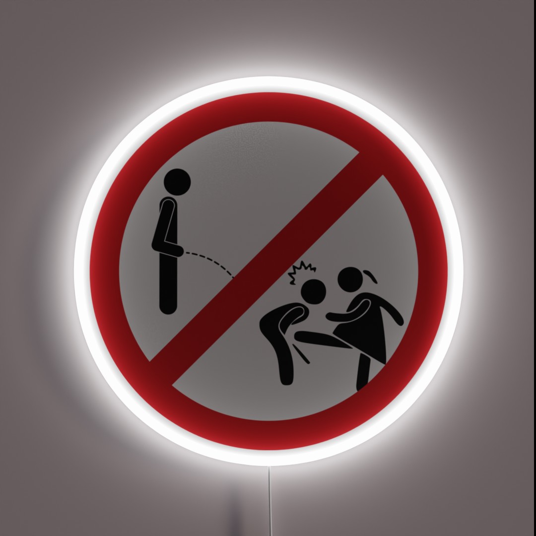 Don T Pee Here Sign RGB Neon Sign Don T Pee Here Sign RGB Neon Sign