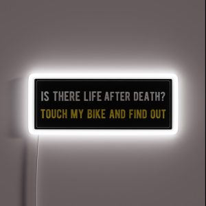 Don T Touch My Bike Funny Motorcycle Or Biker Helmet Design RGB Neon Sign Don T Touch My Bike Funny Motorcycle Or Biker Helmet Design RGB Neon Sign