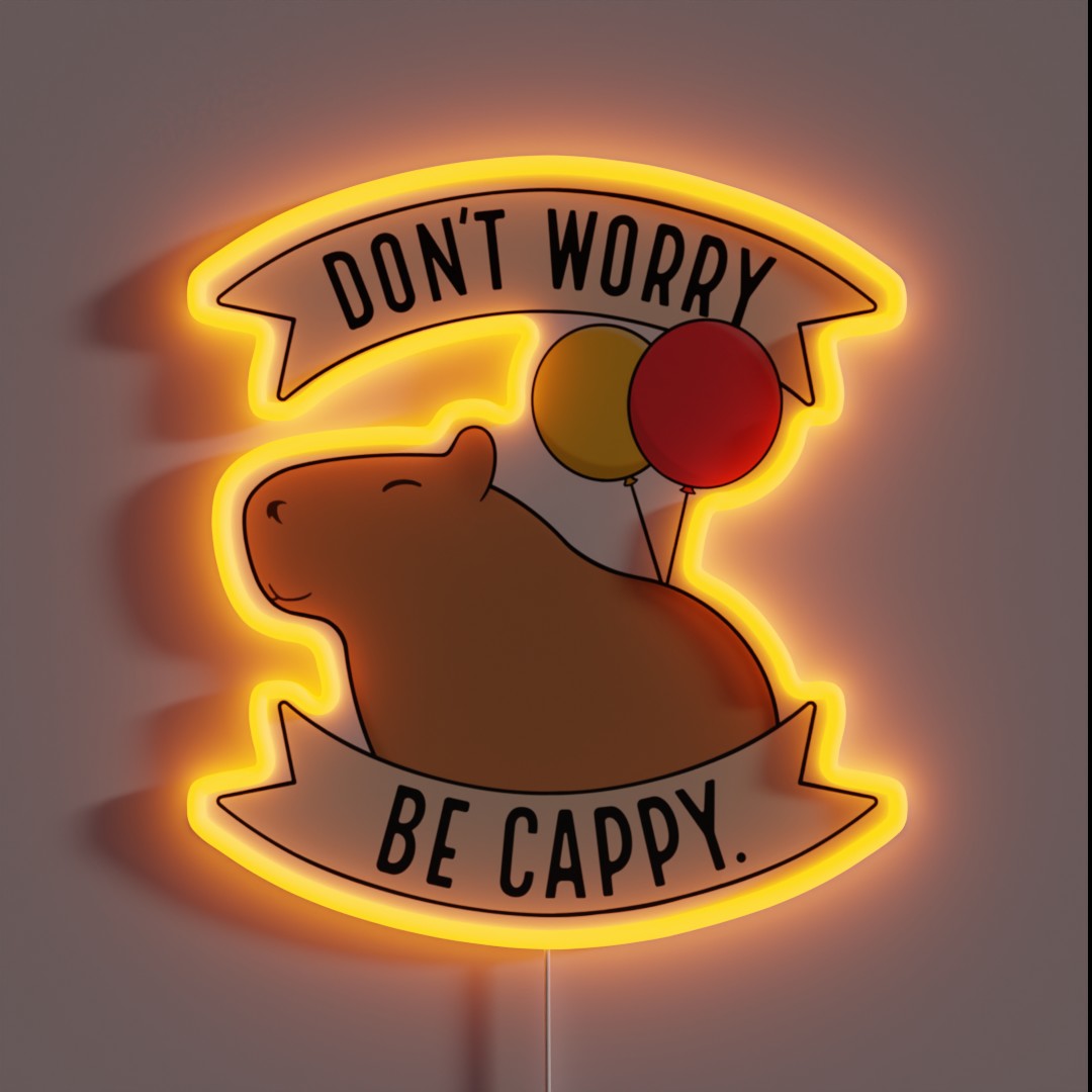 Don T Worry Be Cappy RGB Neon Sign Don T Worry Be Cappy RGB Neon Sign