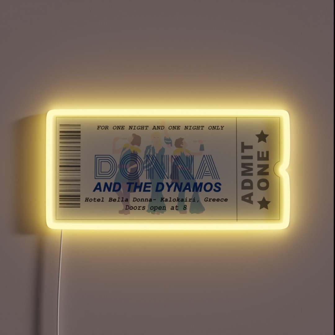 Donna And The Dynamos Mamma Mia RGB Neon Sign Donna And The Dynamos Mamma Mia RGB Neon Sign