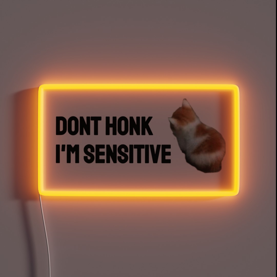 Dont Honk Im Sensitive RGB Neon Sign Dont Honk Im Sensitive RGB Neon Sign