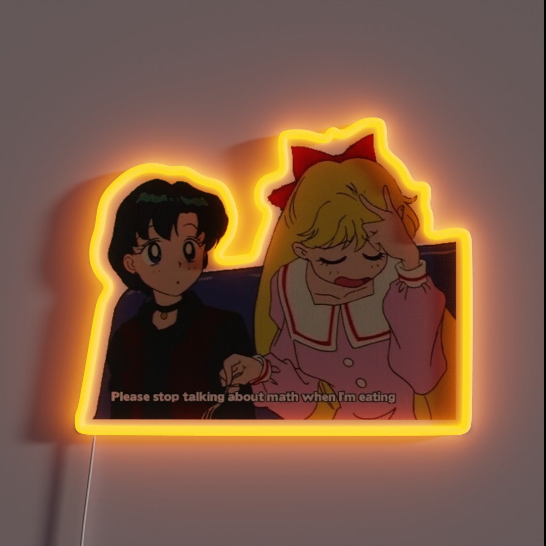Dont Talk About Math Ai And Makoto RGB Neon Sign Dont Talk About Math Ai And Makoto RGB Neon Sign