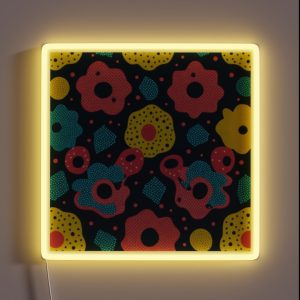 Dotted Delight Playful Pattern Illustration RGB Neon Sign