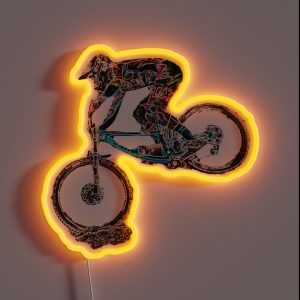 Downhill Mountain Biking RGB Neon Sign Downhill Mountain Biking RGB Neon Sign