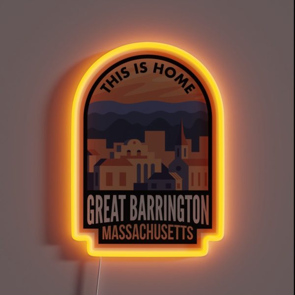 Downtown Great Barrington Massachusetts This RGB Neon Sign