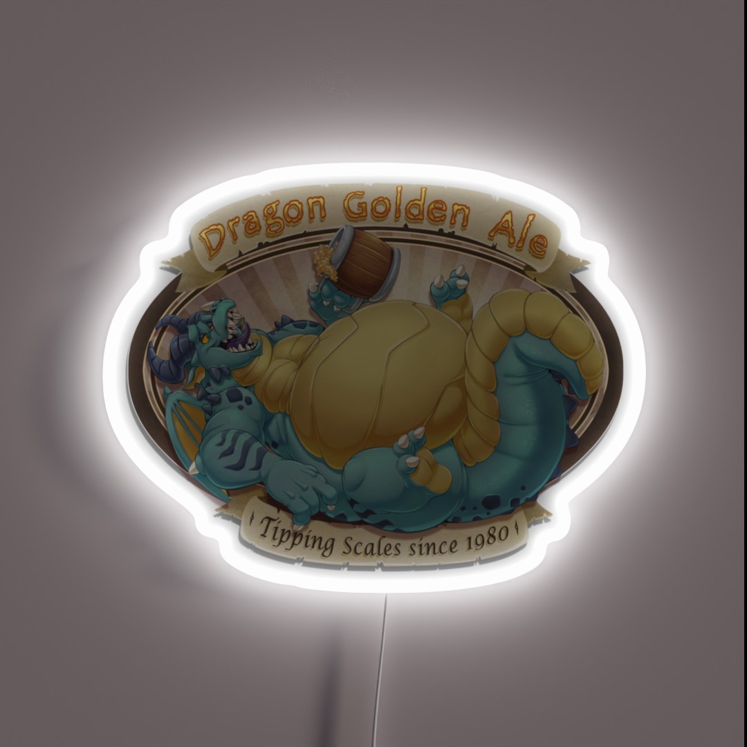 Dragon Ale BLUE RGB Neon Sign Dragon Ale BLUE RGB Neon Sign
