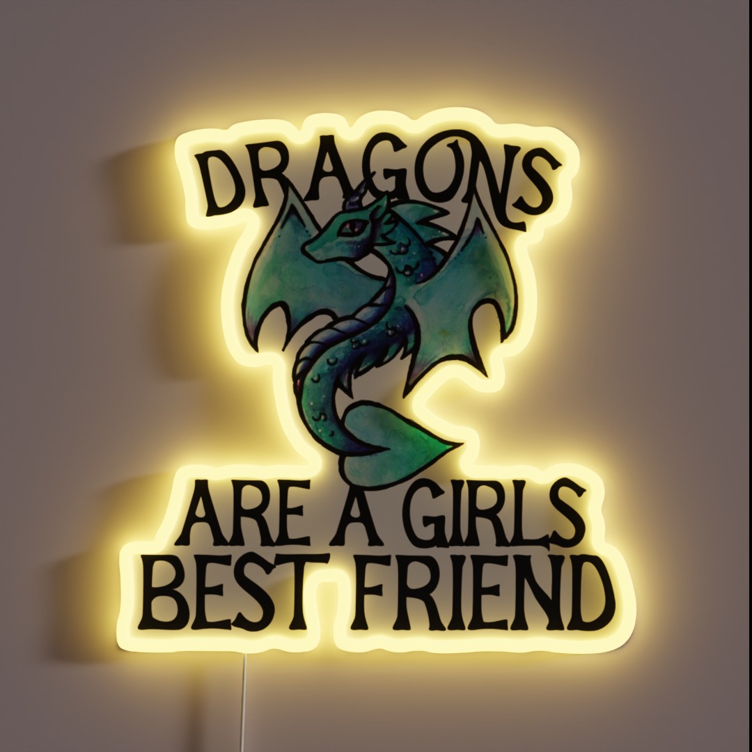 Dragons Are A Girls Best Friend RGB Neon Sign Dragons Are A Girls Best Friend RGB Neon Sign