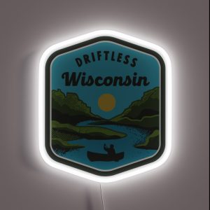 Driftless Wisconsin Logo Color RGB Neon Sign