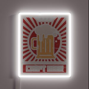 Drink CRAFT BEER Propaganda Poster RGB Neon Sign
