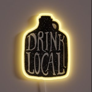Drink Local Brewery Craft Beer Growler RGB Neon Sign Drink Local Brewery Craft Beer Growler RGB Neon Sign