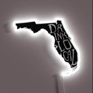 Drink Local Florida State Outline Craft Beer RGB Neon Sign Drink Local Florida State Outline Craft Beer RGB Neon Sign