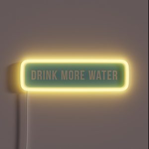 Drink More Water Funny RGB Neon Sign