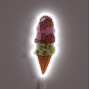 Dripping Ice Cream Cone RGB Neon Sign Dripping Ice Cream Cone RGB Neon Sign