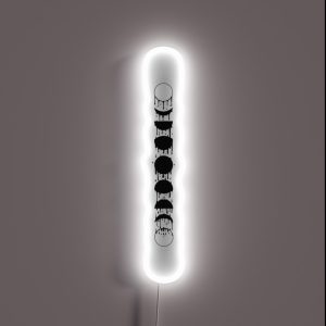 Dripping Moon Phase BLACK RGB Neon Sign