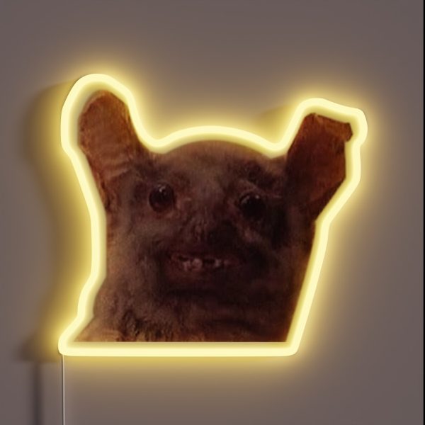 Drunk Bat Meme RGB Neon Sign