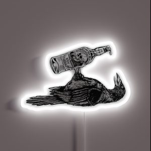 Drunk Crow RGB Neon Sign