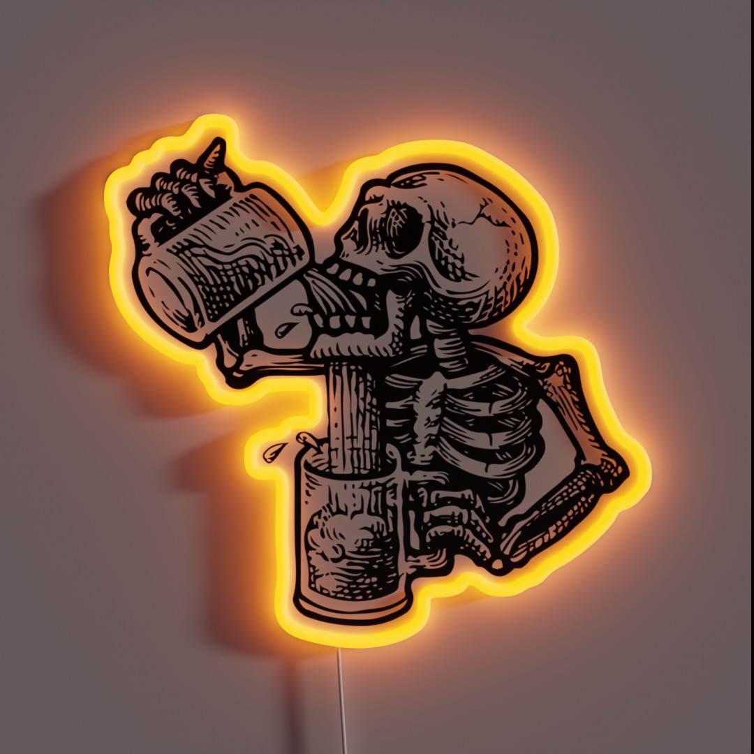 Drunk Skull RGB Neon Sign Drunk Skull RGB Neon Sign
