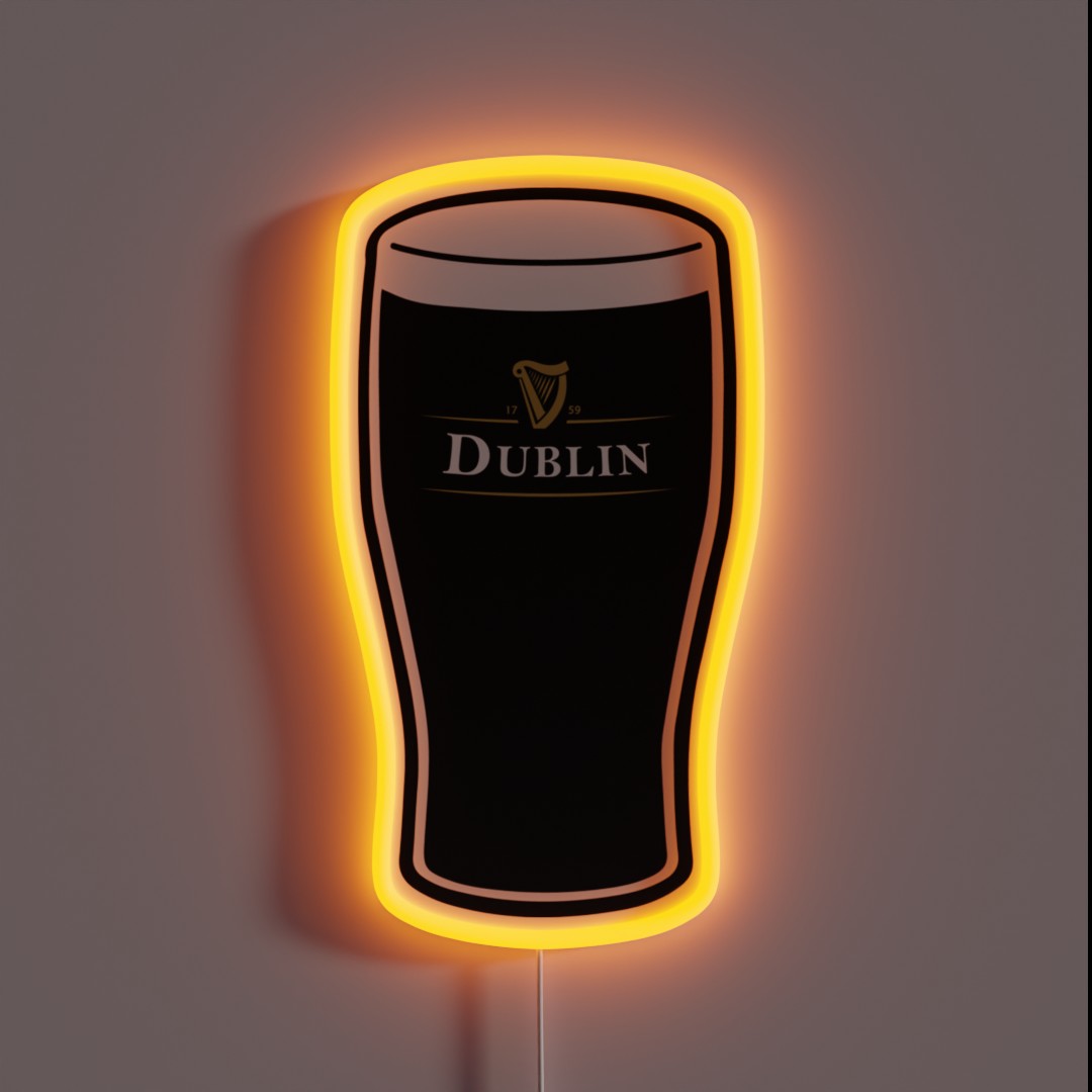 Dublin Drink Slainte RGB Neon Sign Dublin Drink Slainte RGB Neon Sign
