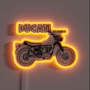Ducati Scrambler 350 RGB Neon Sign