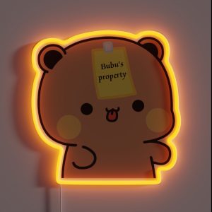 Dudu Brownie Bear Is Panda Bubu S Property RGB Neon Sign