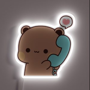 Dudu Is Making A Call To His Bubu Cute Panda Bear Couple Bubu And Dudu RGB Neon Sign Dudu Is Making A Call To His Bubu Cute Panda Bear Couple Bubu And Dudu RGB Neon Sign
