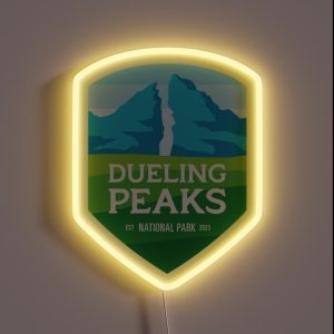 Dueling Peaks National Park RGB Neon Sign